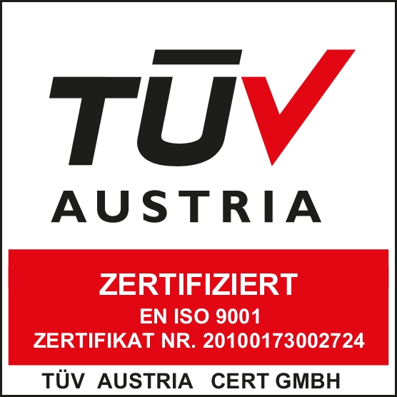 TÜV AUSTRIA zertifiziert